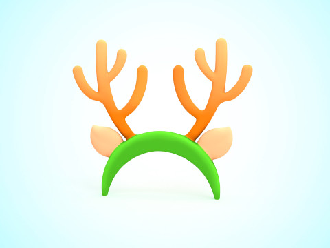 Prop120 Deer Headband 3Dモデル