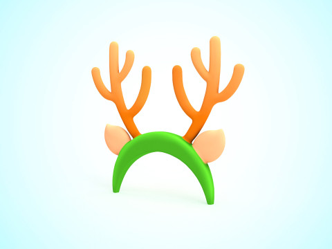 Prop120 Deer Headband 3Dモデル