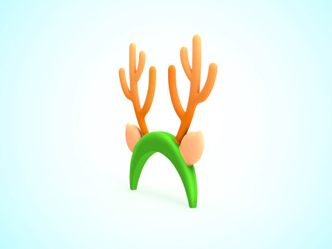 Prop120 Deer Headband 3Dモデル