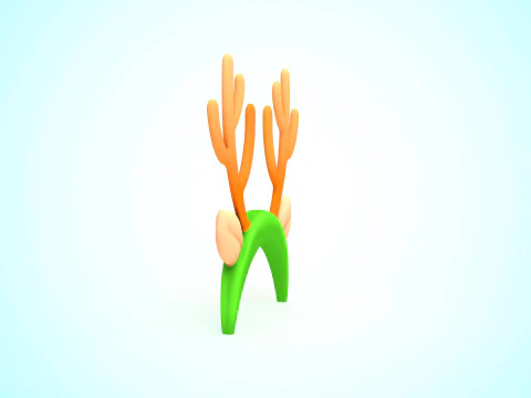 Prop120 Deer Headband 3D Model