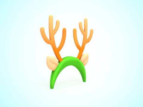 Prop120 Deer Headband 3D Model