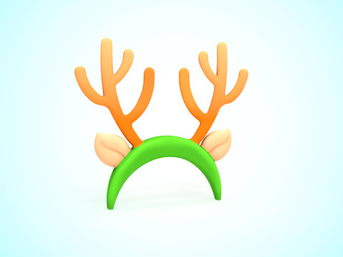 Prop120 Deer Headband 3Dモデル
