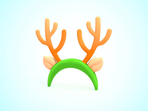 Prop120 Deer Headband 3Dモデル