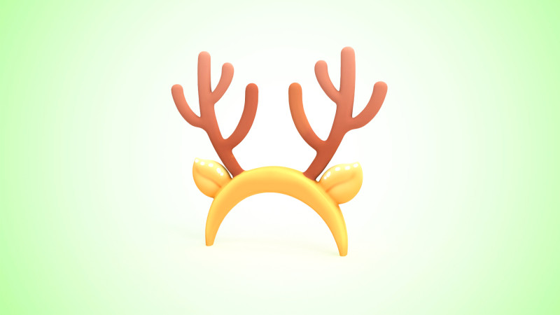 Prop121 Deer Headband Modello 3D .c4d .max .obj .3ds .fbx .stl .blend 