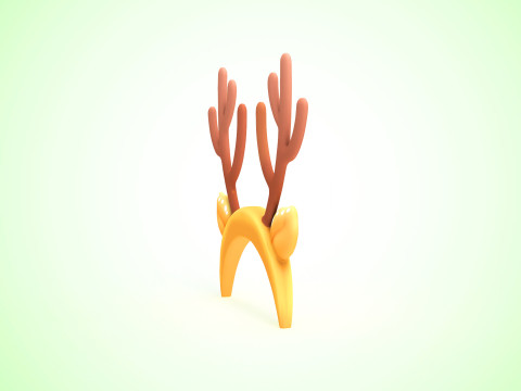 Prop121 Deer Headband Modello 3D