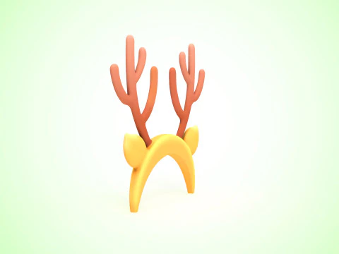 Prop121 Deer Headband 3D Model
