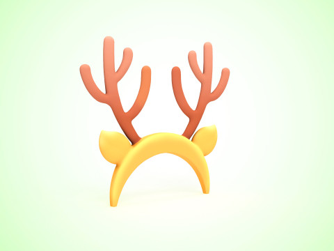 Prop121 Deer Headband Modello 3D