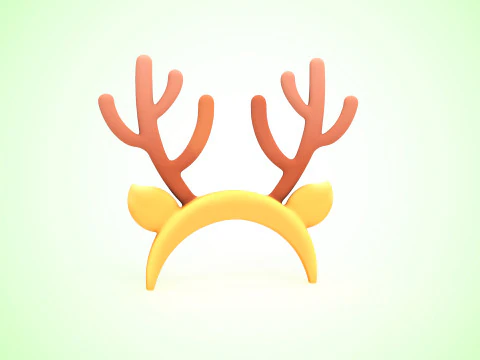 Prop121 Deer Headband 3D Model