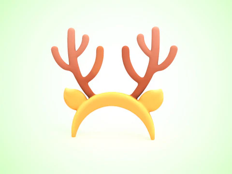 Prop121 Deer Headband 3D Model
