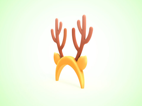 Prop121 Deer Headband Modello 3D