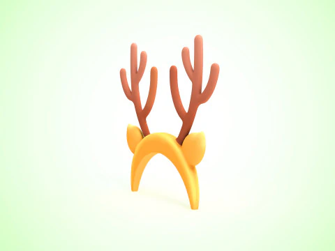 Prop121 Deer Headband 3D Model