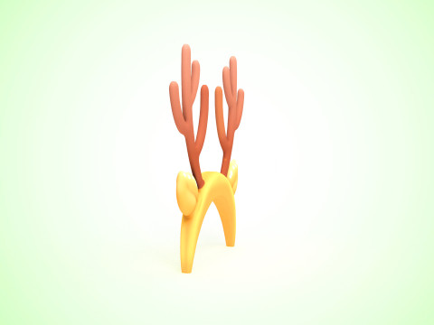 Prop121 Deer Headband Modello 3D
