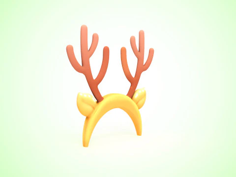 Prop121 Deer Headband 3D Model