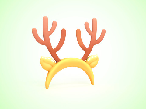 Prop121 Deer Headband Modello 3D