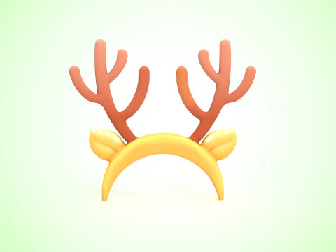 Prop121 Deer Headband 3D Model