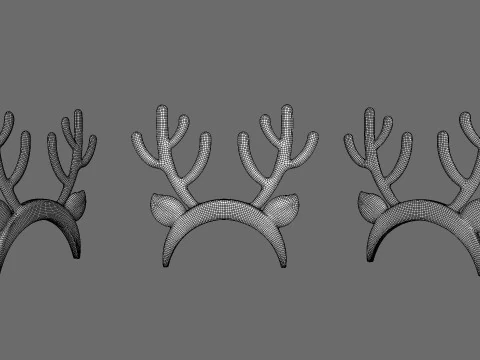Prop121 Deer Headband 3D Model