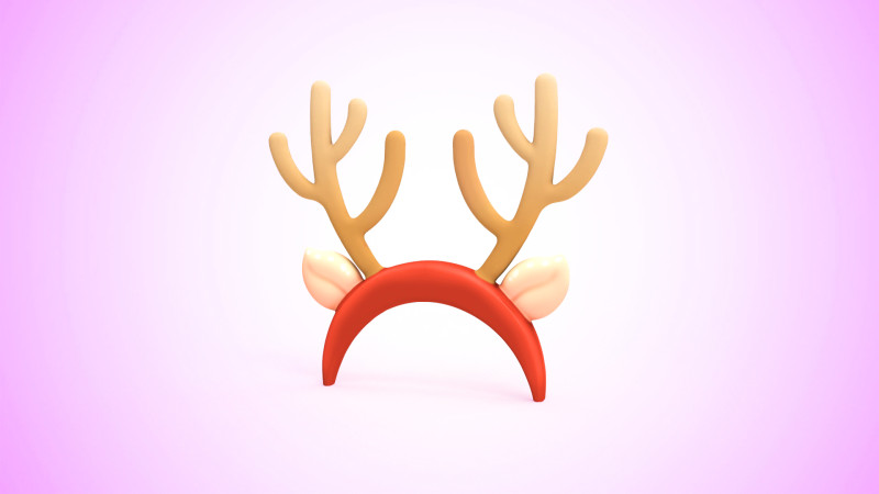 Prop122 Deer Headband 3D 模型 .c4d .max .obj .3ds .fbx .stl .blend 