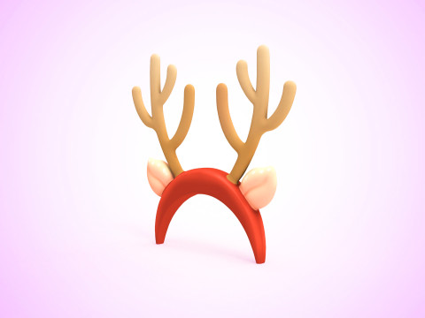 Prop122 Deer Headband 3D 模型