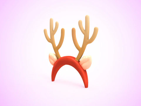 Prop122 Deer Headband 3D Model