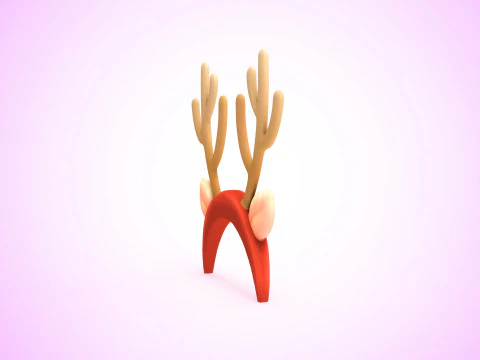 Prop122 Deer Headband 3D Model