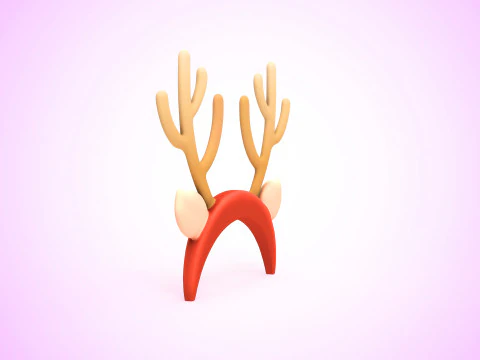 Prop122 Deer Headband 3D Model