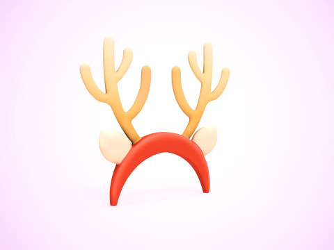 Prop122 Deer Headband 3D 模型