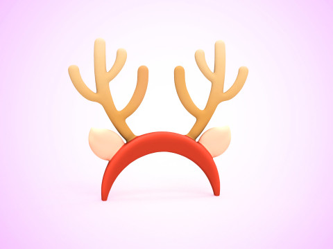 Prop122 Deer Headband 3D 模型