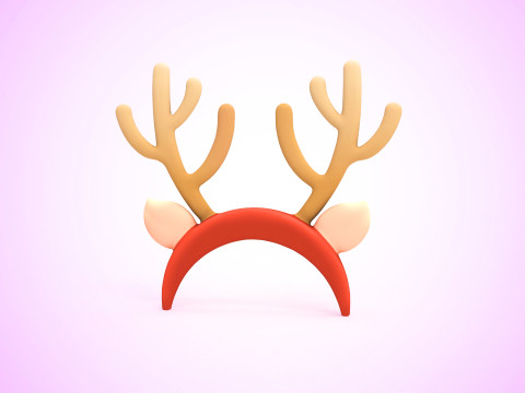 Prop122 Deer Headband 3D 模型