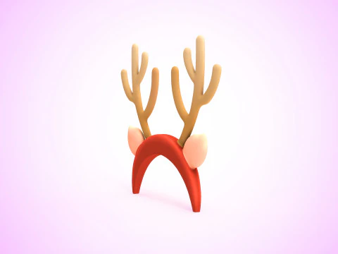 Prop122 Deer Headband 3D Model
