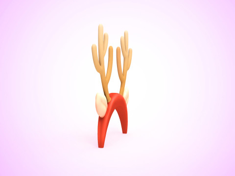 Prop122 Deer Headband 3D 模型