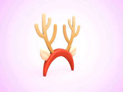 Prop122 Deer Headband 3D Model