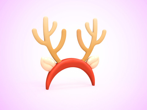 Prop122 Deer Headband 3D 模型