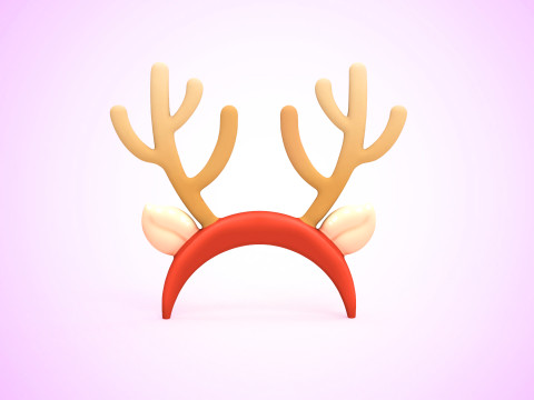 Prop122 Deer Headband 3D 模型