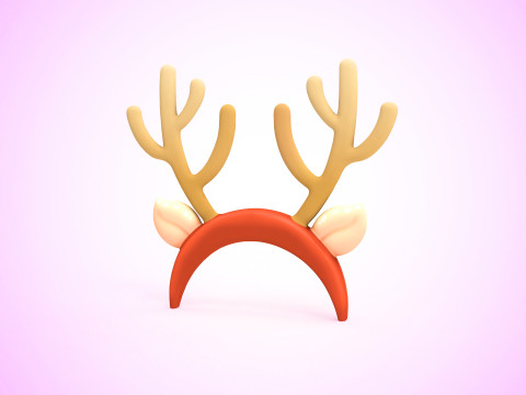 Prop122 Deer Headband 3D 模型