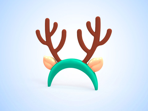 Prop124 Deer Headband 3Dモデル