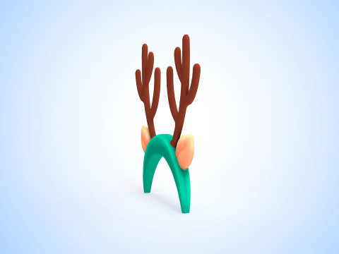 Prop124 Deer Headband 3D 模型