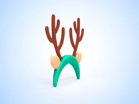 Prop124 Deer Headband 3D Model