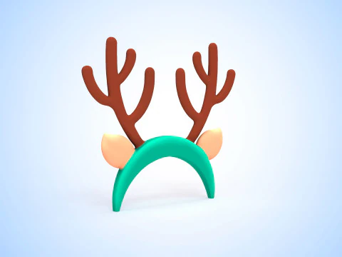 Prop124 Deer Headband 3D Model
