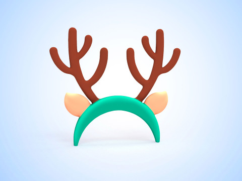 Prop124 Deer Headband 3D 模型