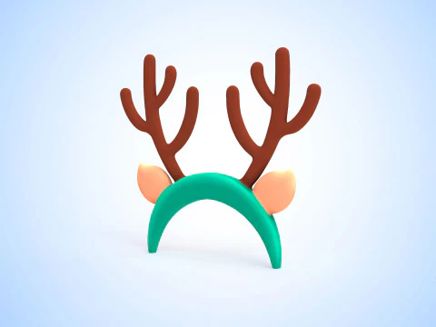 Prop124 Deer Headband 3D Model