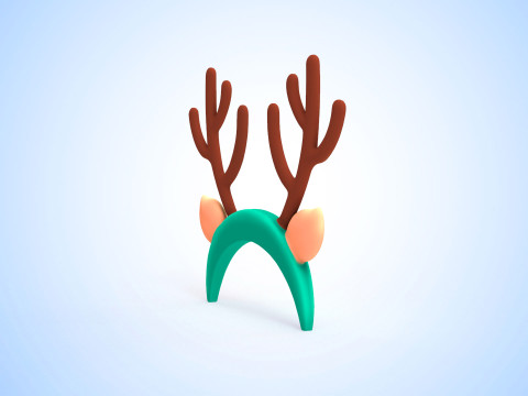 Prop124 Deer Headband 3D 模型