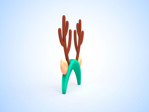 Prop124 Deer Headband 3D 模型