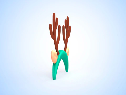 Prop124 Deer Headband 3D Model