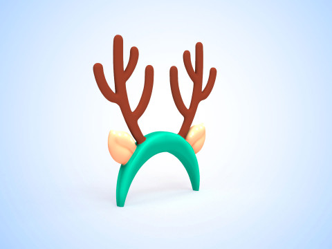 Prop124 Deer Headband 3D 模型