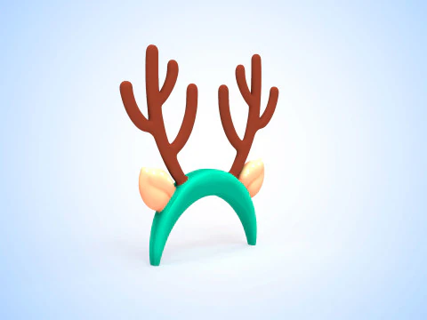 Prop124 Deer Headband 3D Model