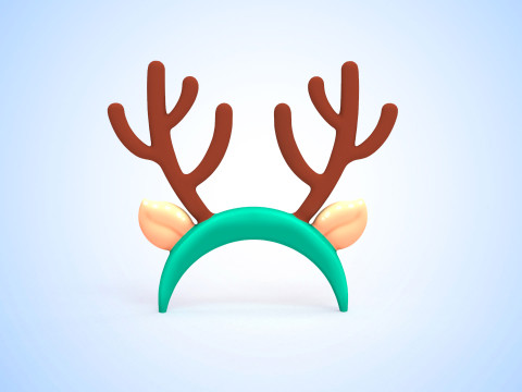Prop124 Deer Headband 3D 模型