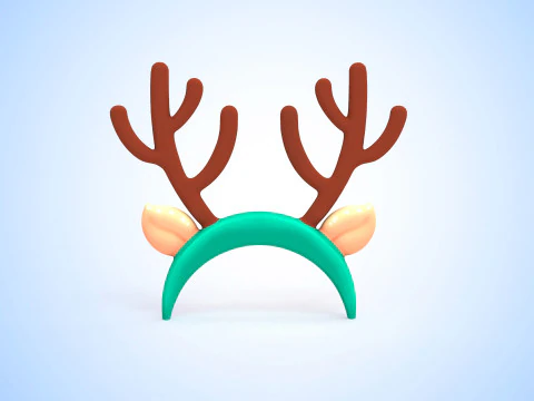 Prop124 Deer Headband 3D Model