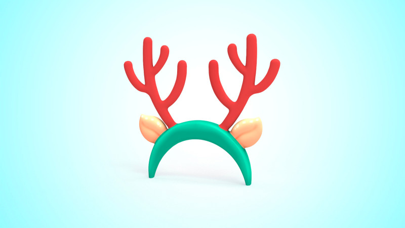 Prop125 Deer Headband 3Dモデル .c4d .max .obj .3ds .fbx .stl .blend 