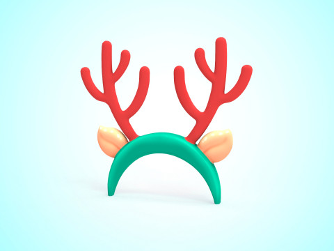 Prop125 Deer Headband 3Dモデル