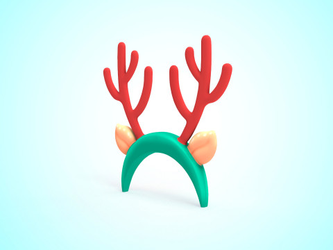 Prop125 Deer Headband 3Dモデル
